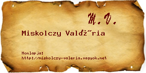 Miskolczy Valéria névjegykártya